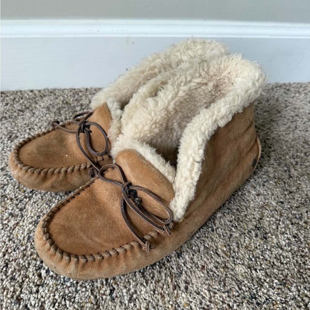 UGG Tan Moccasin Slippers